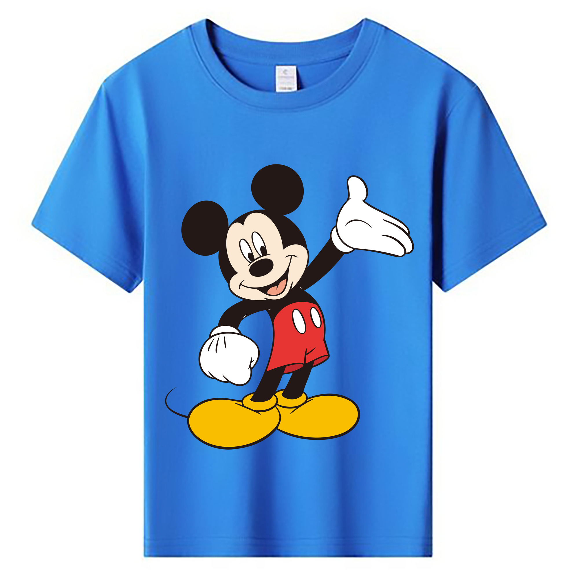 ミッキーマウス Mickey Mouse 綿100％キッズTシャツ（フロントプリント）